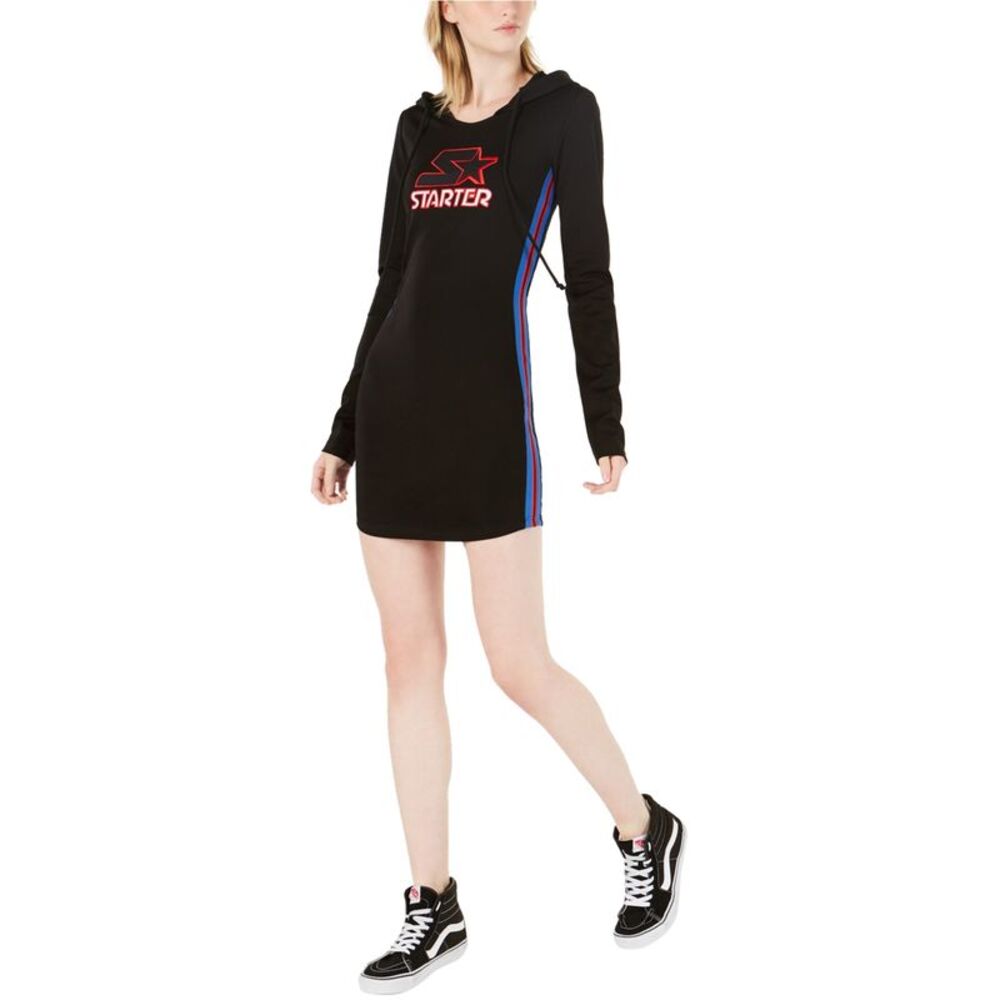 STARTER Womens Embroidered Logo Hoodie Dress, NWT